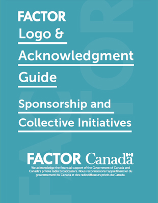 FACTOR Logo & Acknowledgment Guide - Sponsorship and Collective Initiatives